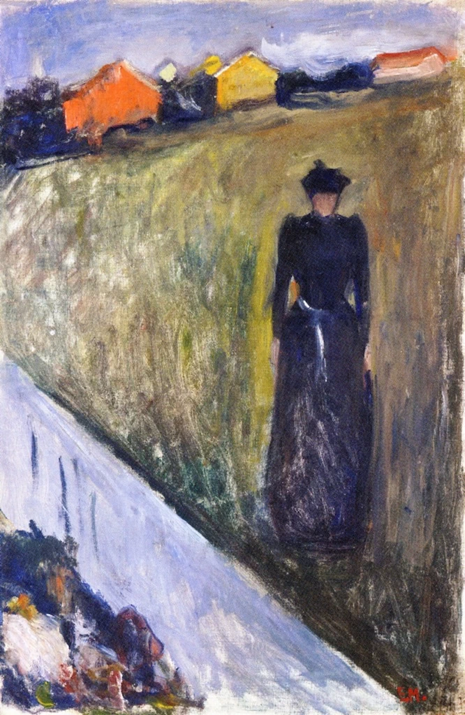 Donna nel paesaggio serale - 1890